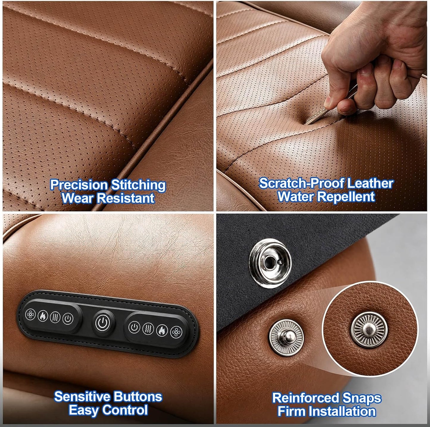 NOKINS Golf Cart Seat for EZGO TXT/RXV | Premium, Heated Massage, Ventilated Fits EZGO TXT/RXV coffee brown