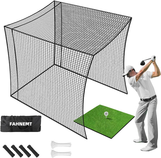 10x10x10 Golf Cage Net,Golf Cage Hitting Net for Backyard Driving