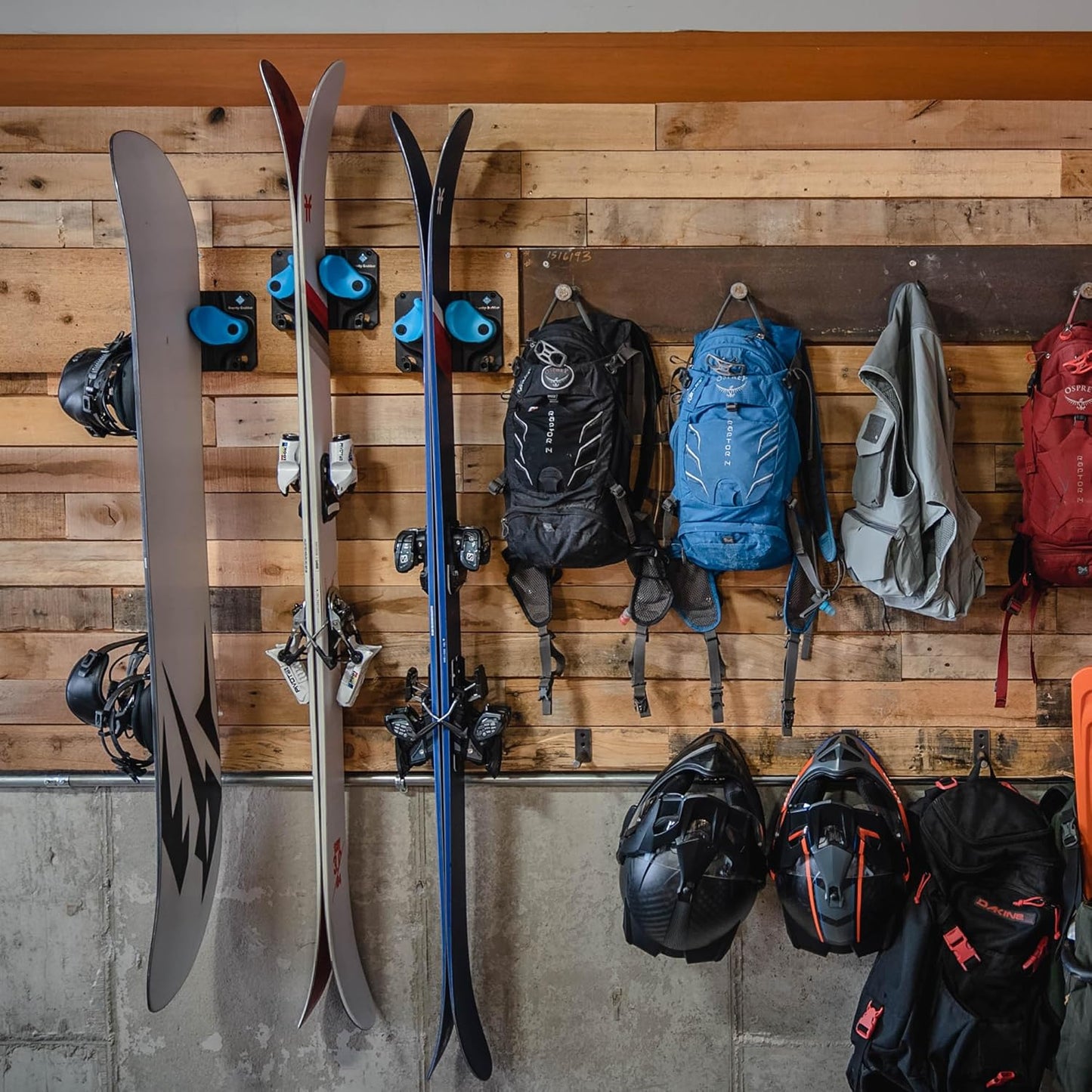 Gravity Grabber - Ultimate Wall Storage Rack for Skis and Snowboards | Damage-Free Storage | Fits Any Ski or Snowboard | (