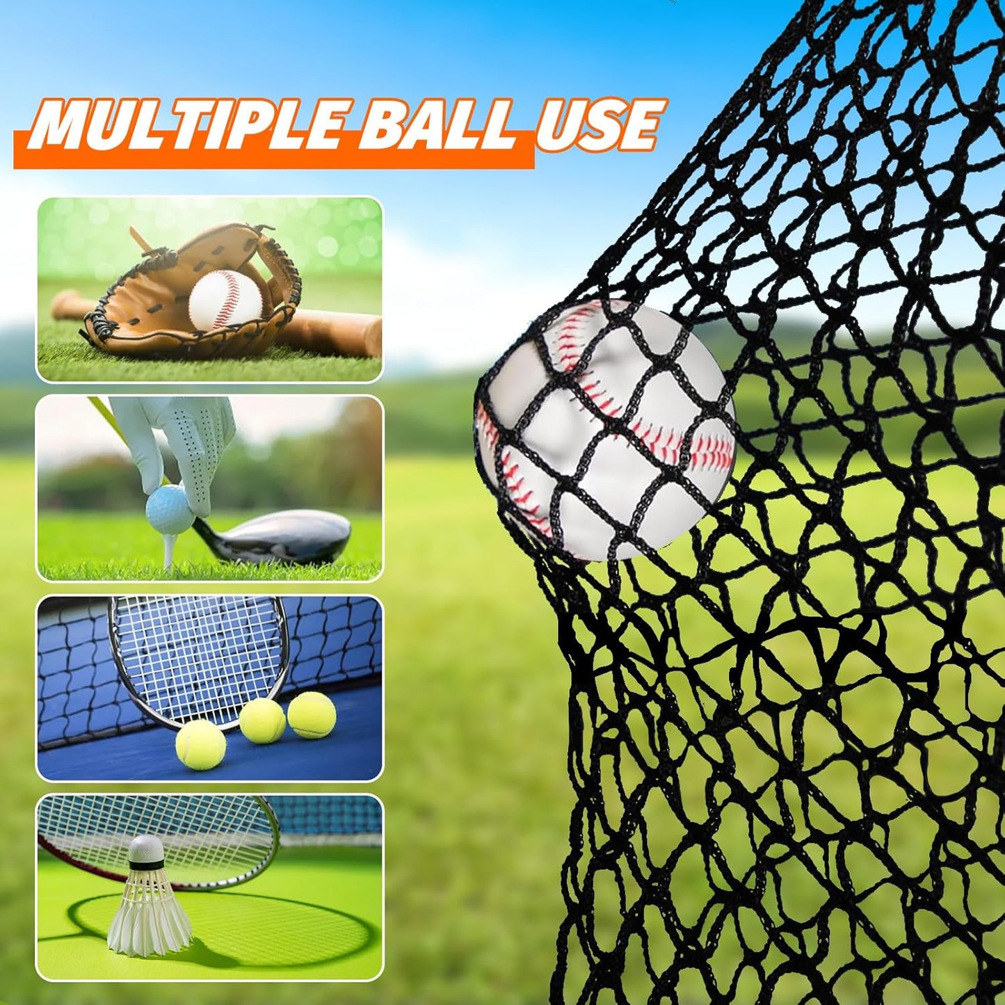 Portable Outdoor Softball Baseball Batting Hitting Cages with Frame and Net for Home Backyard Accessories Heavy Duty Portable Batting Cage for Garage