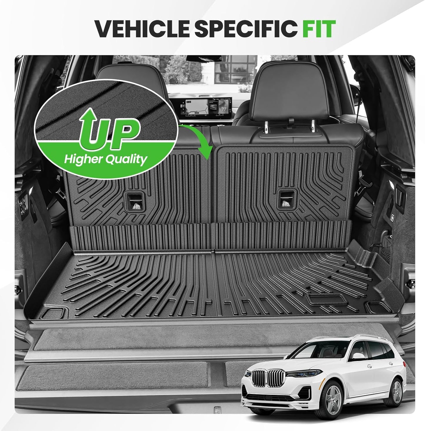 Cartist Cargo Liner for BMW X7 2019-2026, All Weather Cargo Mats for X7 Accessories, Heavy Duty TPE Trunk Mat, Car Accessories