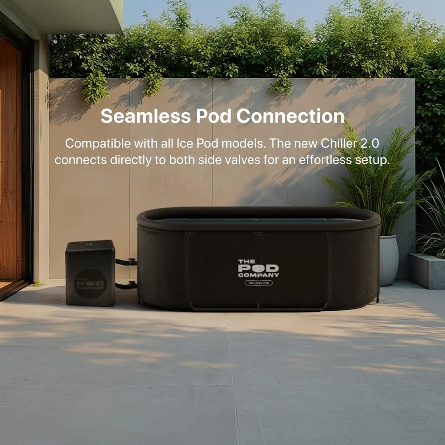 The Pod Chiller 2.0 for Cold Plunge Tubs, WiFi App Control, Cools to 37°F, 145 GPH Water Filtration & Circulation System, Energy Efficient Cold Therapy Chiller for Ice Baths & Recovery Solo Chiller Pro 2.0 (37°F)