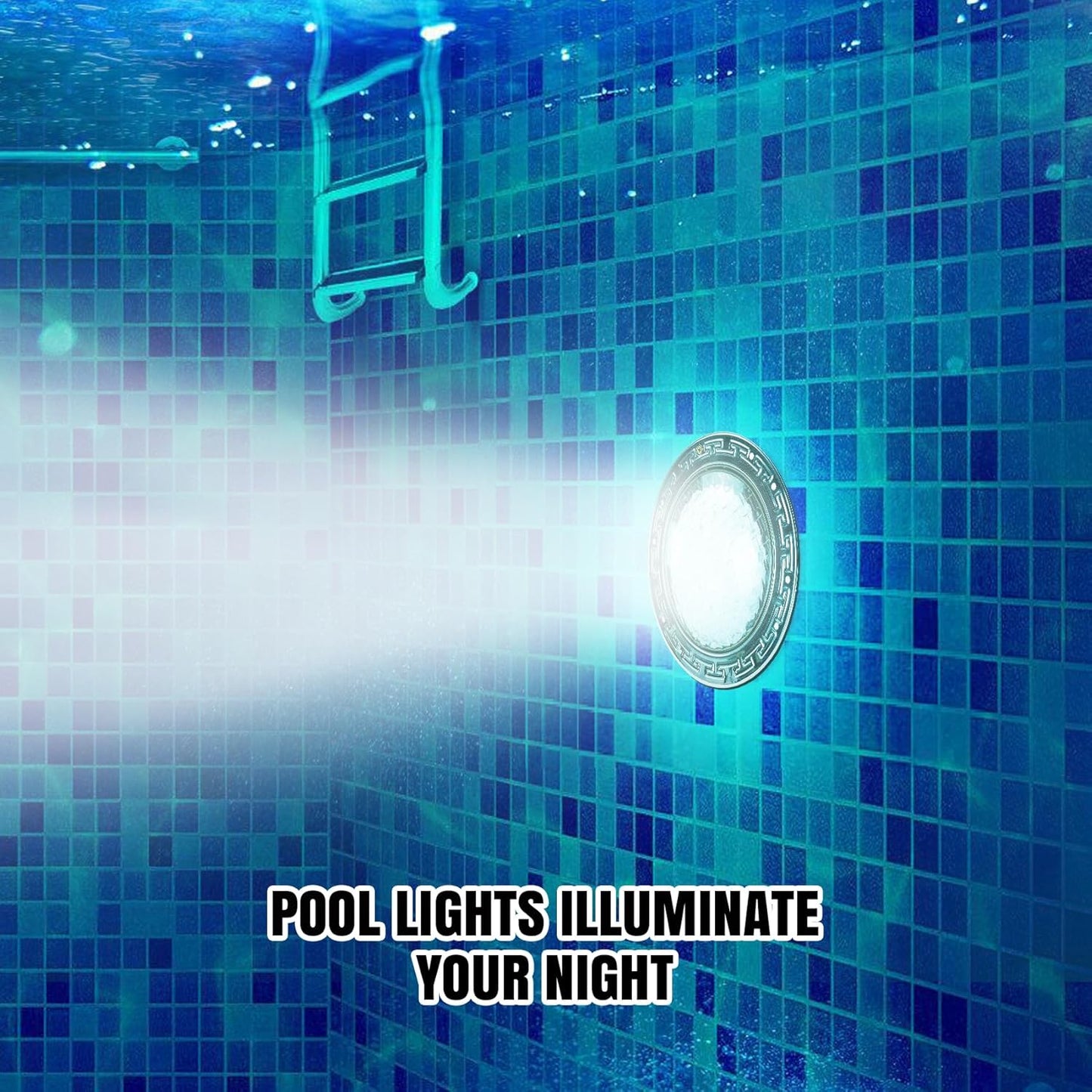 LED Pool Lights for Inground Pools, 120V Pool Lights White, 10 inch LED Pool Light Suitable for 10 Inch Wet Nic