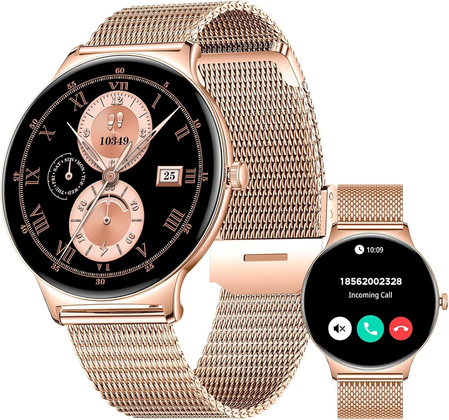 Smart Watches for Women iPhone Compatible, 1.43' AMOLED Display Fitness Tracker with Bluetooth
