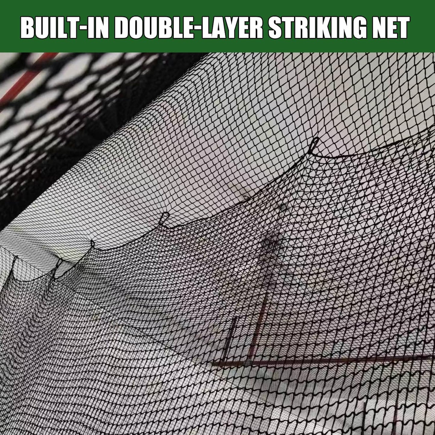 10x10x10 Golf Cage Net,Golf Cage Hitting Net for Backyard Driving