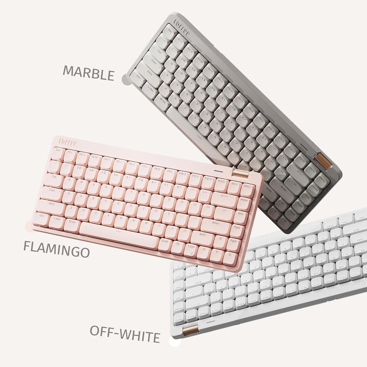 Flow Lite 84 Keys Low Profile Mechanical Keyboard, 75% Swappable Rechargeable Wireless Keyboard with 2.4G Receiver, Bluetooth and Wired Connection