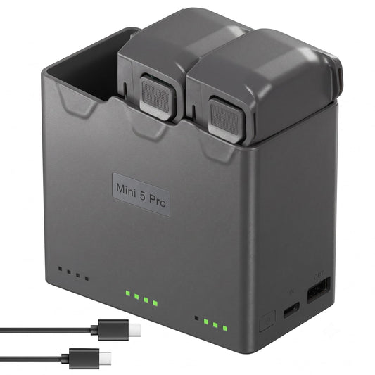 Intelligent Flight Battery Plus(2-Pack) with Bi-Directional Charging Hub for DJI Mini 5 Pro 5000 mAh 47 Mins Flight Time Upgrade 2025
