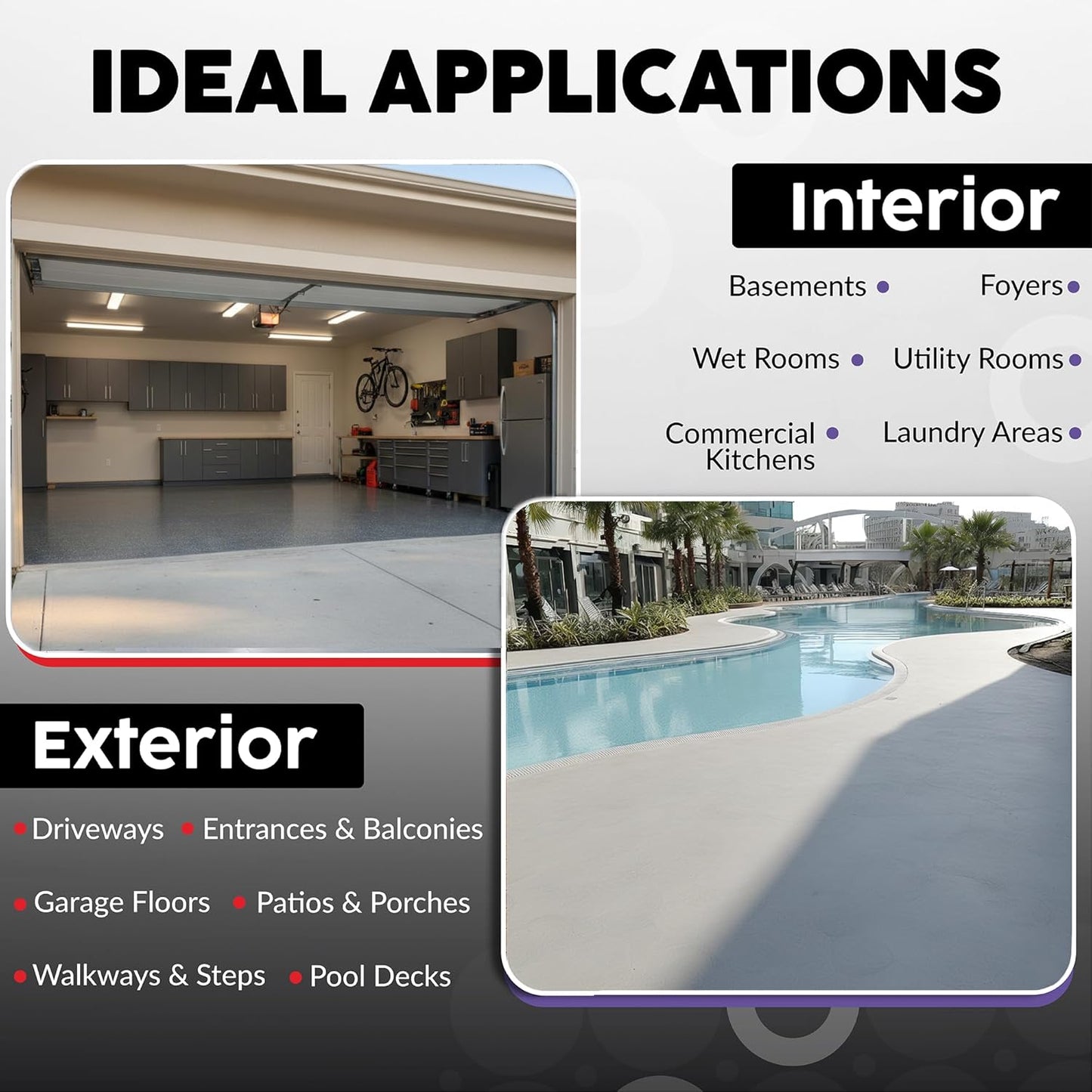 Premier Seal Non-Slip Concrete & Paver Sealer – Clear Anti-Slip Sealant for Pool Decks, Driveways & Garages - Matte Finish