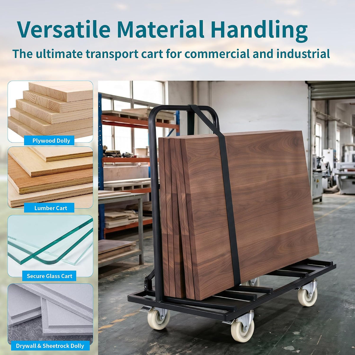 Drywall Cart for Sheetrock & Plywood 1800lbs Foldable