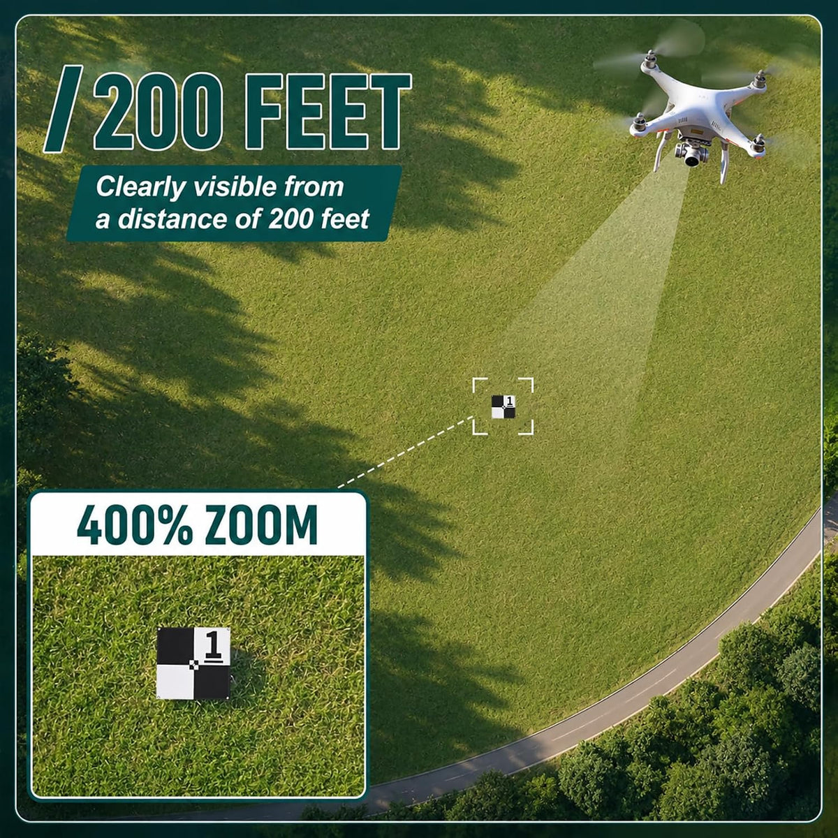 Drone Ground Control Point GCP-24"x24", 10 Pack