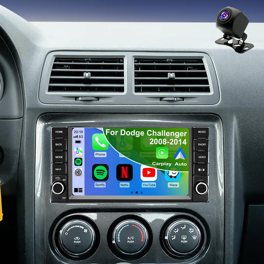 5GWiFi Upgrade Car Radio for Dodge Avenger Challenger 2008-2014, Grand Caravan 2008-2020, RAM 1500/2500/3500 2009-2012, 7inch Touch screen Car Stereo Receivers Wireless Carplay Android Auto GPS Camera