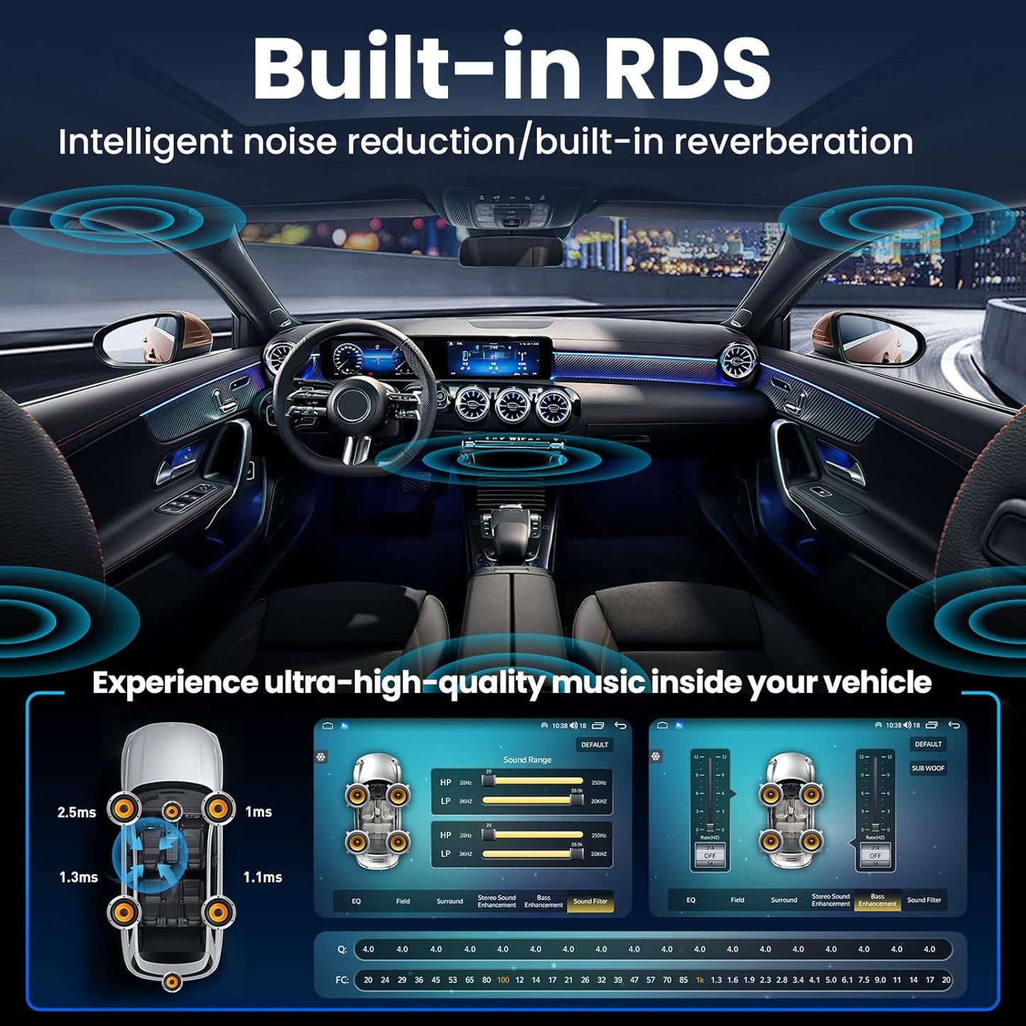 8Core 4G RAM 32G ROM Android 13 Car Radio Stereo for Honda Pilot 2006 2007 2008: 9" 1280 * 800 HD Touch Screen Accessories Bluetooth5.0 FM 36EQ 5GWIFI Backup Camera Carplay Android Auto GPS