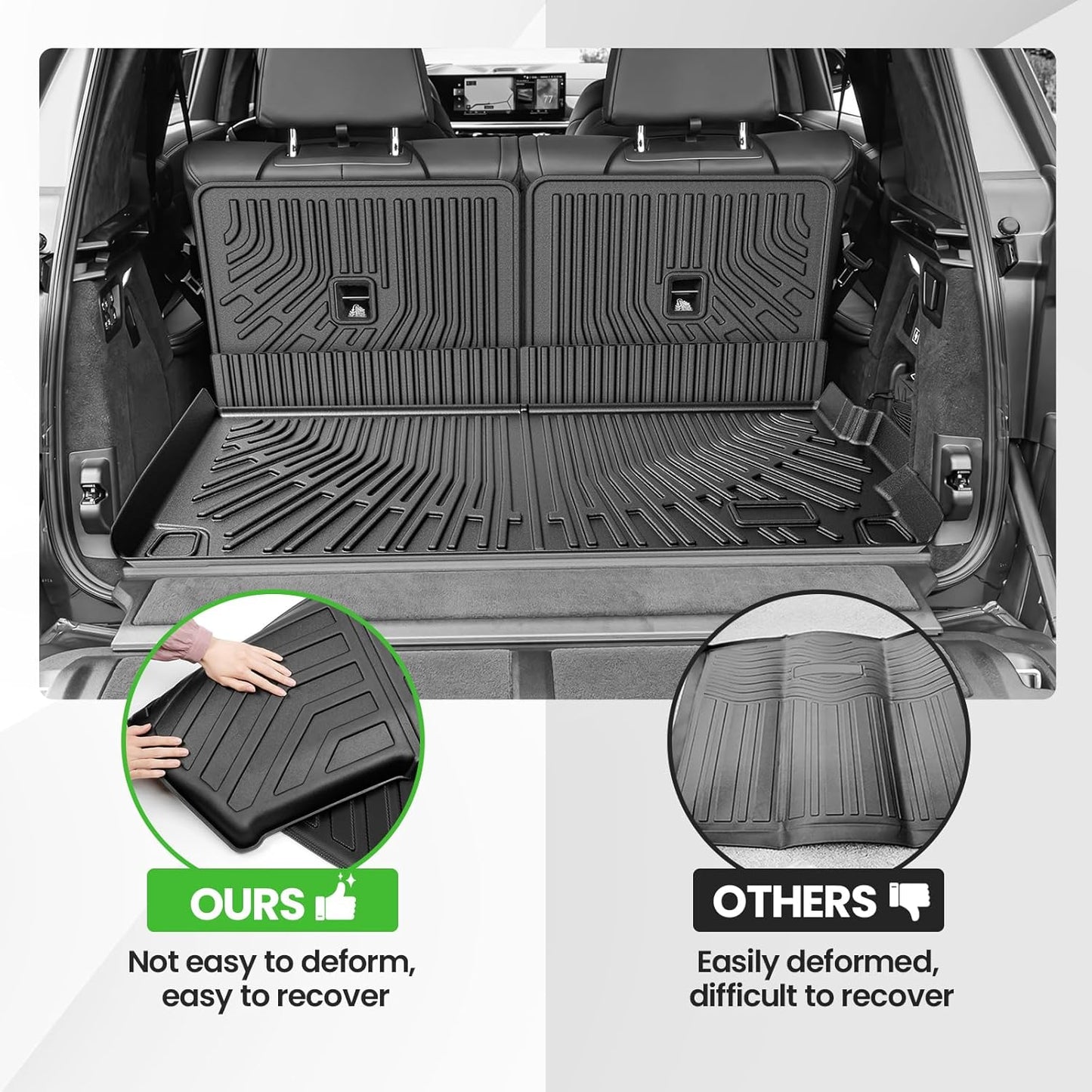 Cartist Cargo Liner for BMW X7 2019-2026, All Weather Cargo Mats for X7 Accessories, Heavy Duty TPE Trunk Mat, Car Accessories