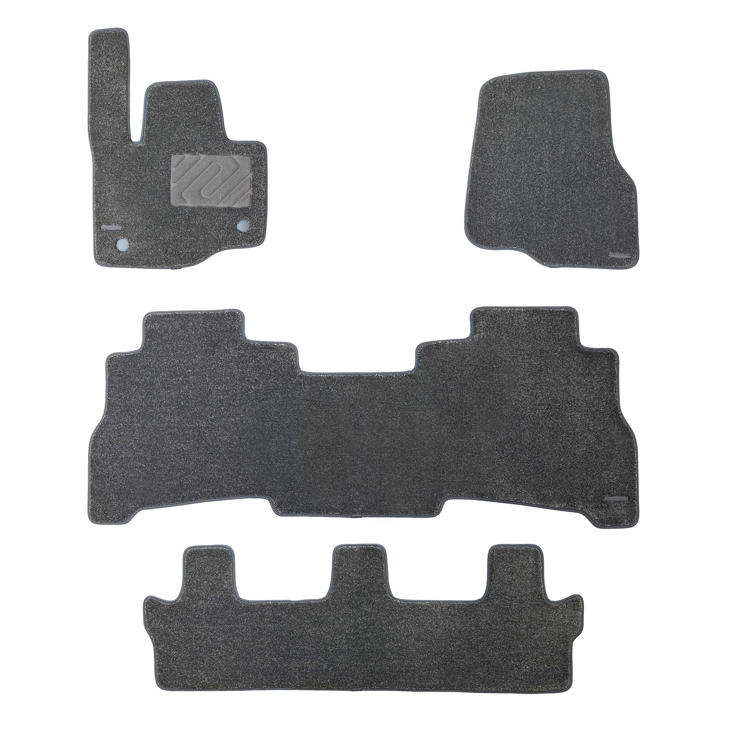 WENNEBIRD Superior Carpet Floor Mats for 2018-2024 Ford Expedition/Expedition MAX 8 Seats (Not for 7 Seats), 0.6-Inch Ultra-Thick, Noise-Reducing, All-Weather Waterproof Anti-Slip – 4-Pc Set (Gray) 2018-2024 Expedition 8 Seats 4-Pc Set