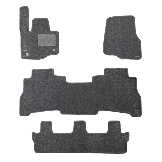WENNEBIRD Superior Carpet Floor Mats for 2018-2024 Ford Expedition/Expedition MAX 8 Seats (Not for 7 Seats), 0.6-Inch Ultra-Thick, Noise-Reducing, All-Weather Waterproof Anti-Slip – 4-Pc Set (Gray) 2018-2024 Expedition 8 Seats 4-Pc Set