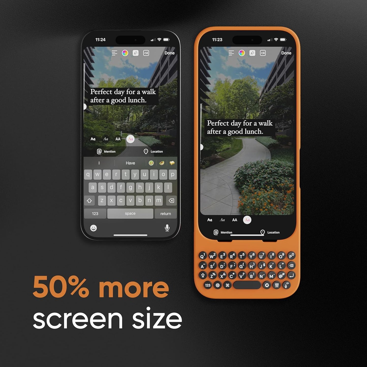 Clicks Keyboard for iPhone 16 Plus – Keyboard Case for Premium Typing Experience – Faster, Accurate Typing, Charge as Normal – Onyx