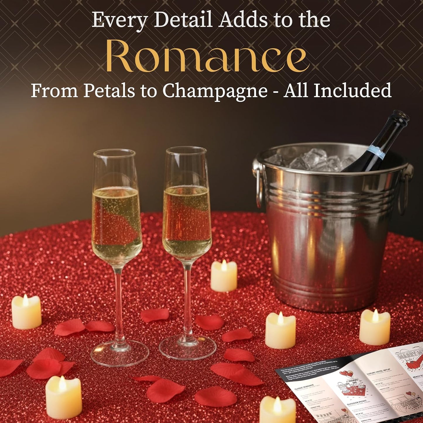 Moments by KEFF Complete Marriage Proposal Kit, All-in-One Engagement Decorations Set