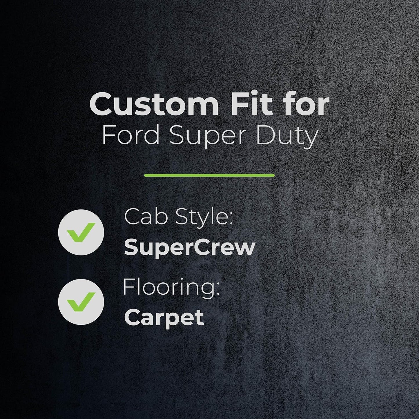 Smart Choice Car Floor Mats Custom fit for 2017-2026 Ford Super Duty - Made in USA - Black - Full Set 1st & 2nd Row