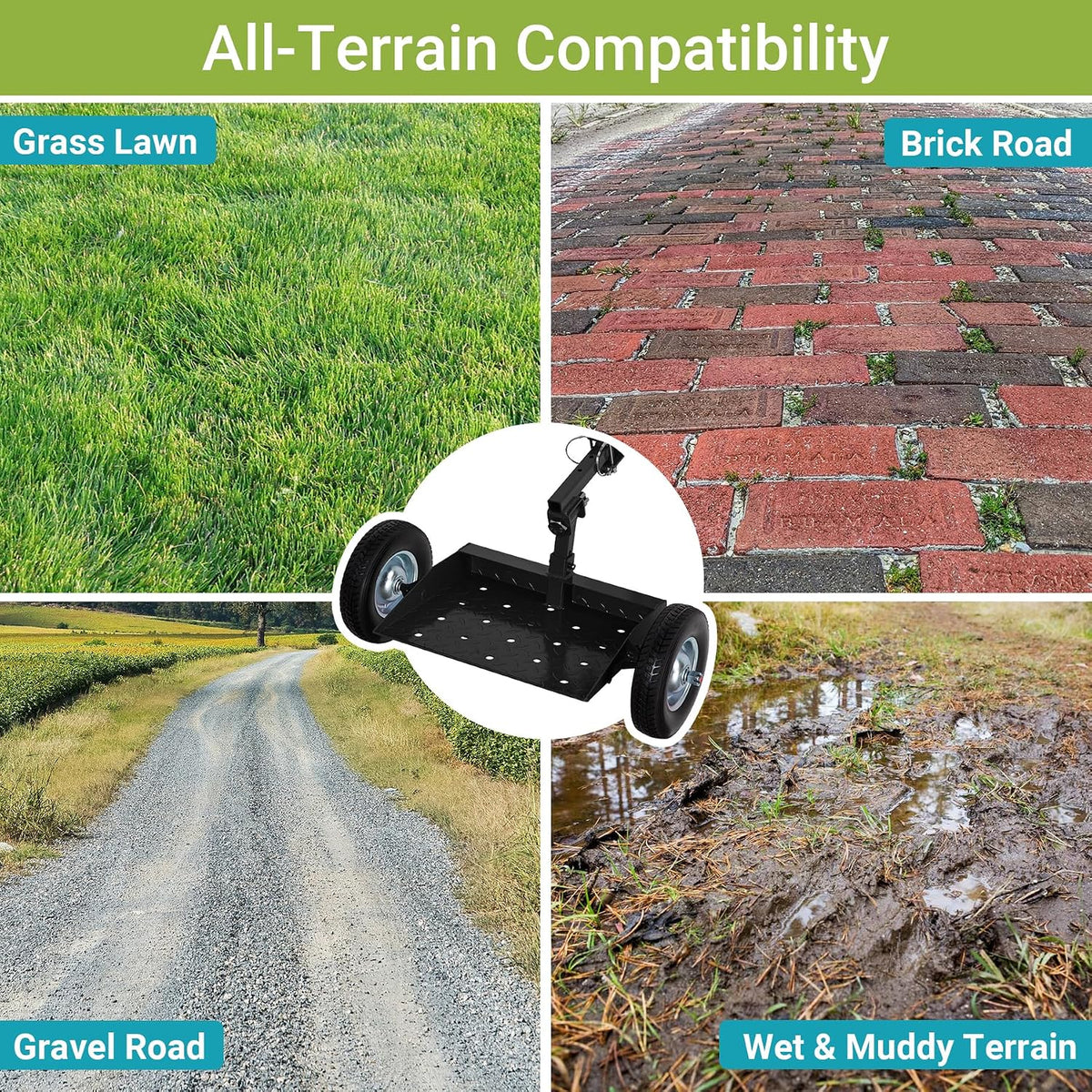 Updated Lawn Mower Wheels Sulky, Walk Behind Mower-Sulky