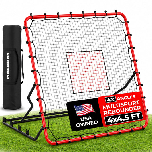 Baseball Rebounder Net, 4 x 4.5 ft, 4 Adjustable Angles