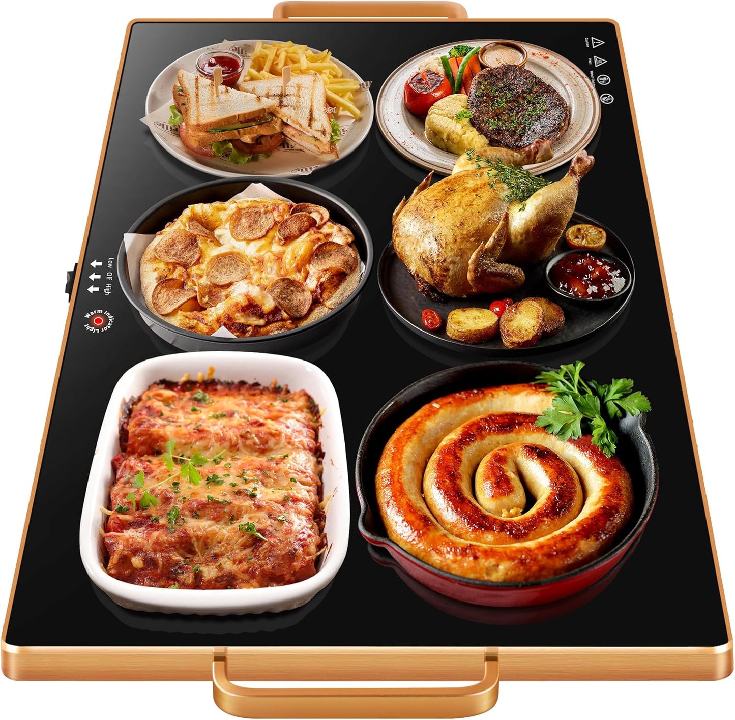 Warming Tray for Buffets PartyXXL 32x18House Warming Mat for Food with Thermostat and Full Surface HeatingCounter Tempmaster Adjustable Food Warming