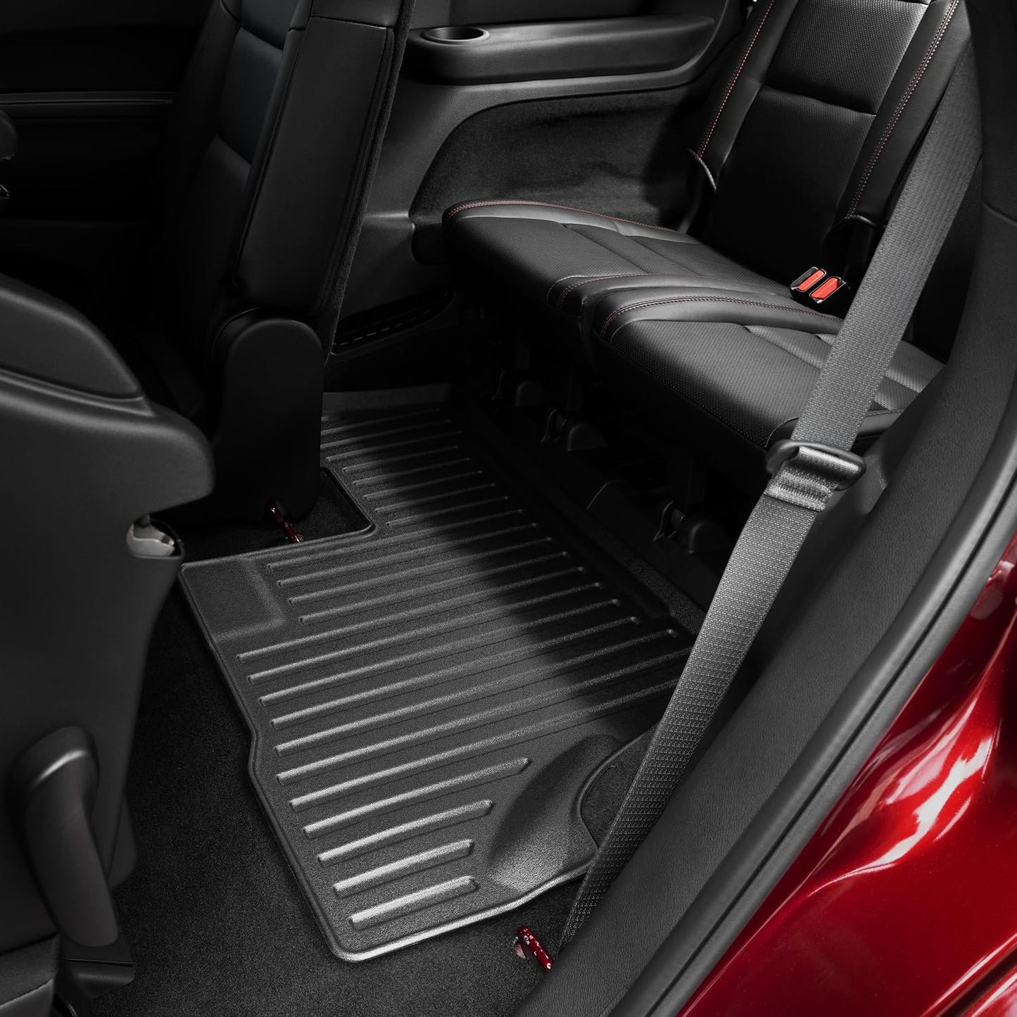 Car Floor Mats Custom fit for 2016-2026 Dodge Durango - Made in USA - Black - Full Set 1st, 2nd & 3rd Row
