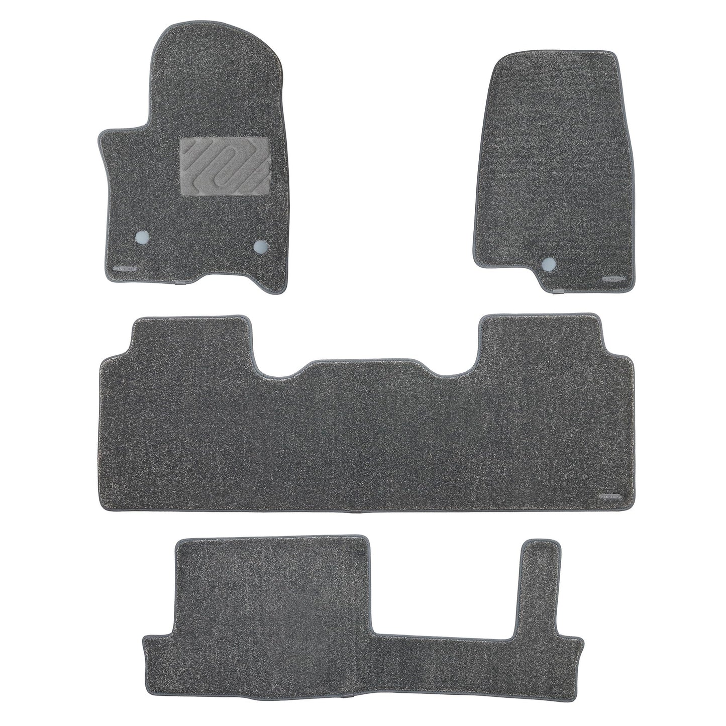 WENNEBIRD Superior Carpet Floor Mats for 2021-2026 GMC Yukon 8 Seats (Not for XL & 7 Seats), 0.6-Inch Ultra-Thick, Noise-Reducing, All-Weather Waterproof Anti-Slip – 4-Pc Set (Gray) 2021-2026 Yukon 8 Seats 4-Pc Set (Gray)