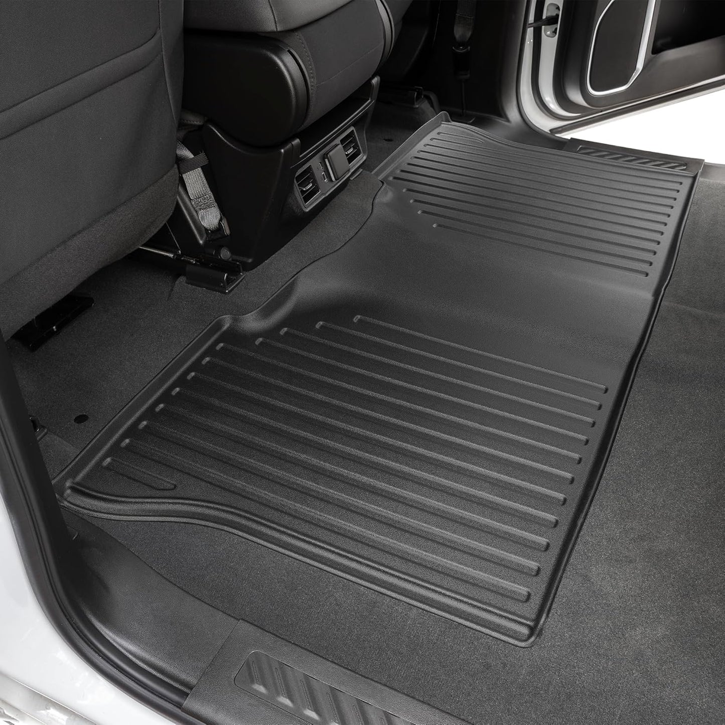 Smart Choice Car Floor Mats Custom fit for 2019-2026 Chevrolet Silverado/2019-2026 GMC Sierra - Made in USA - Black - Full Set 1st & 2nd Row