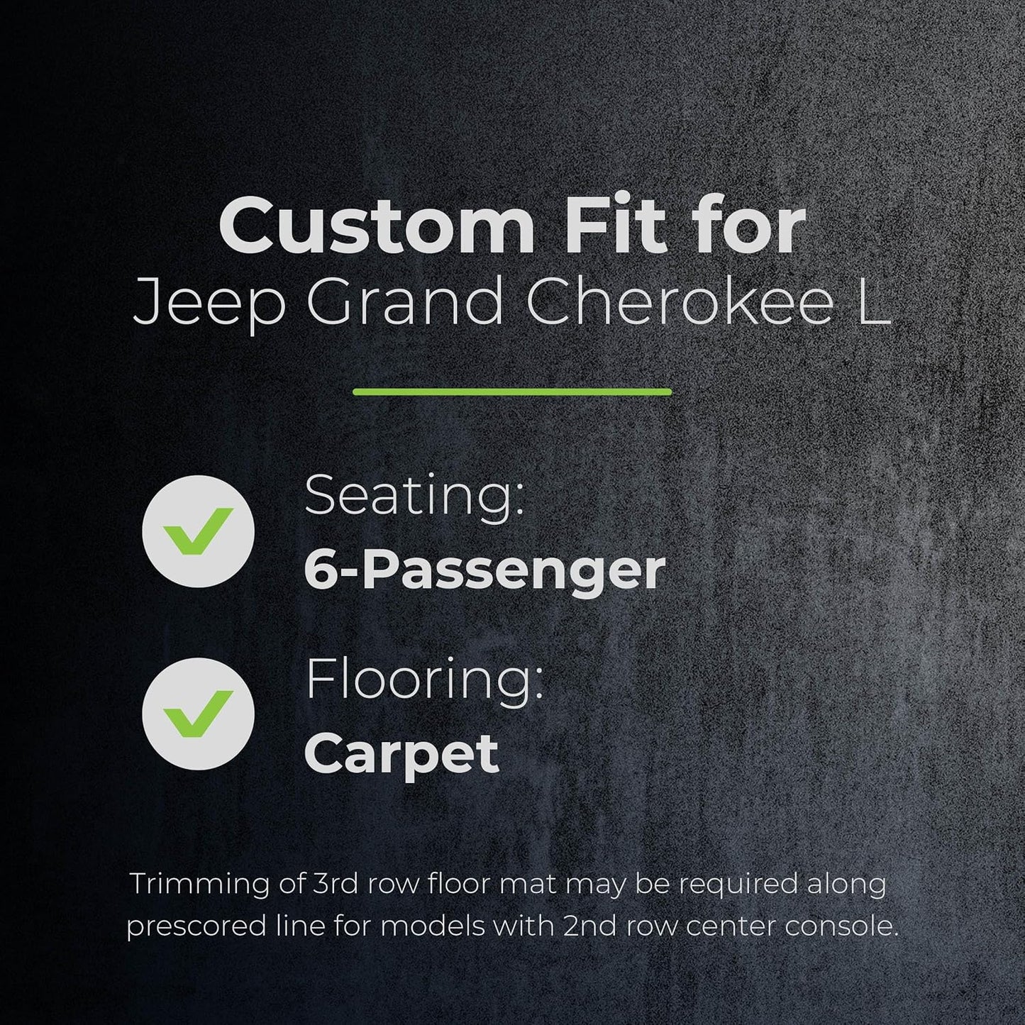 Smart Choice Car Floor Mats Custom fit for 2021-2026 Jeep Grand Cherokee L - Made in USA - Black - Full Set 1st, 2nd & 3rd Row