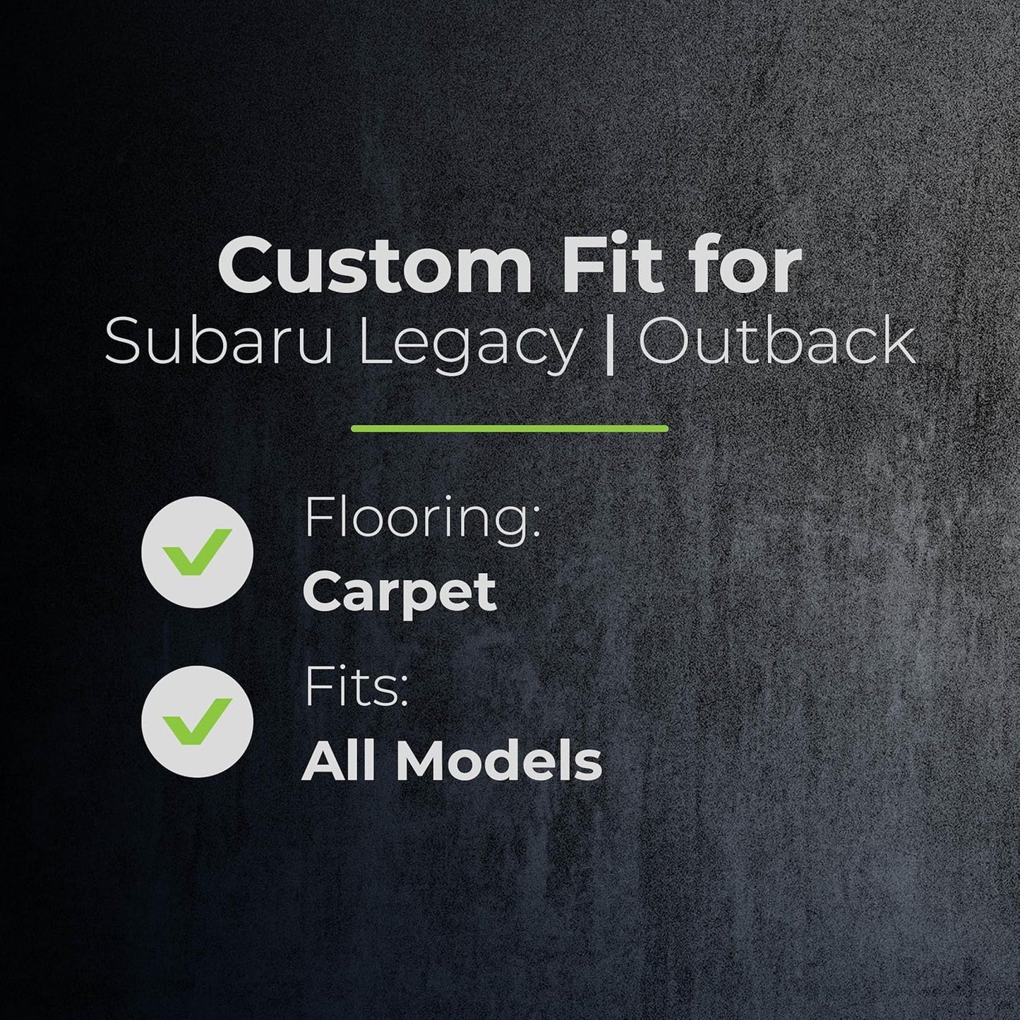 Smart Choice Car Floor Mats Custom fit for 2020-2025 Subaru Outback/Legacy - Made in USA - Black - Full Set 1st & 2nd Row