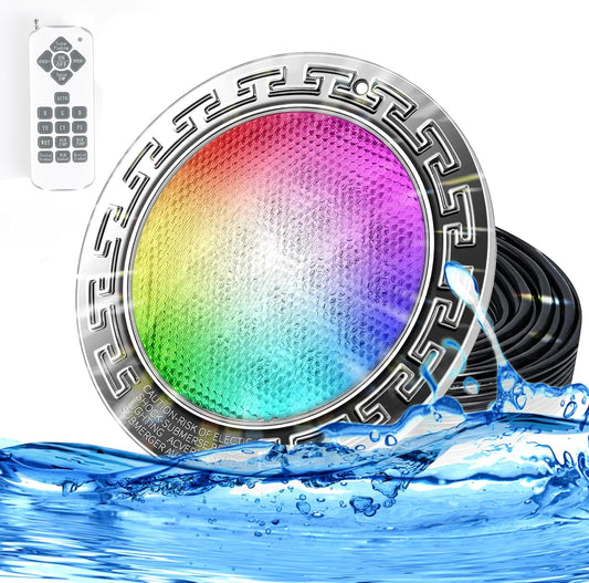 Pool Lights for Inground Pool, 10 Inch LED RGBW Color Changing Inground Pool and Spa Light, IP68 Waterproof Pool Lights for Ab