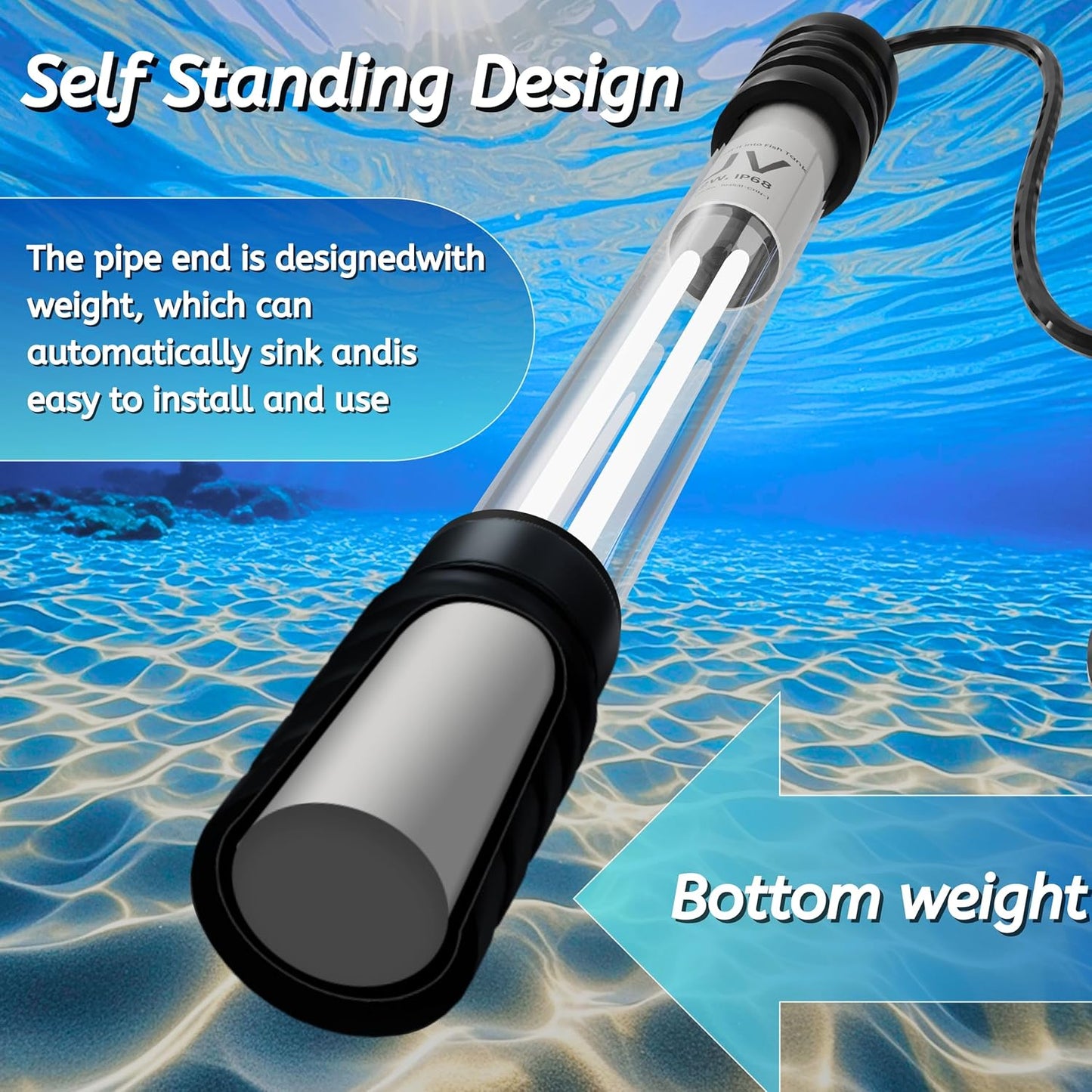 55W Pond UV Light for Fish Tank for 2000-5000 Gallon