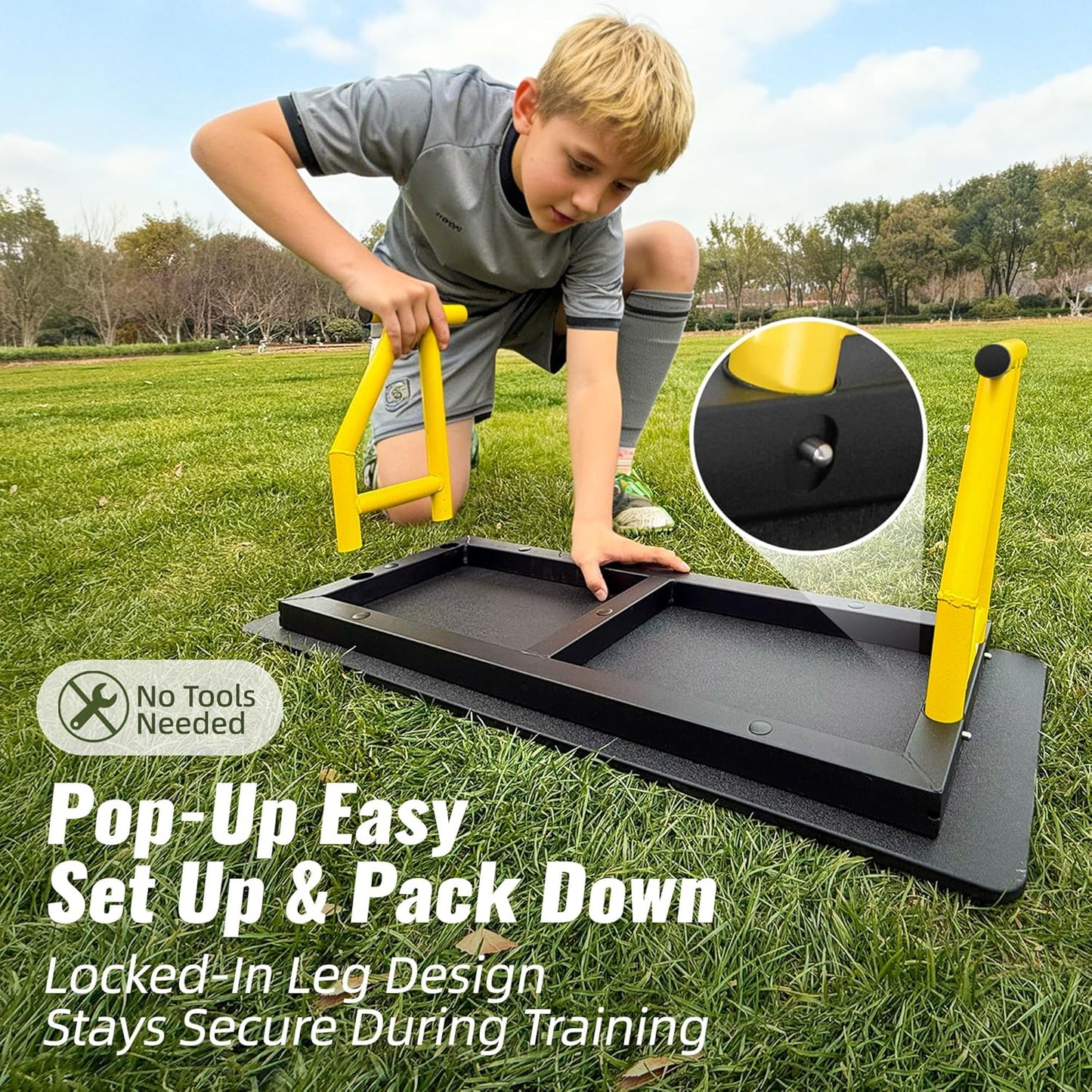 4-Angle Soccer Rebounder Board, Portable Soccer Rebound Wall for Passing, First Touch & Shooting Training, Heavy Duty HDPE Kick Back Trainer 32" x 12"