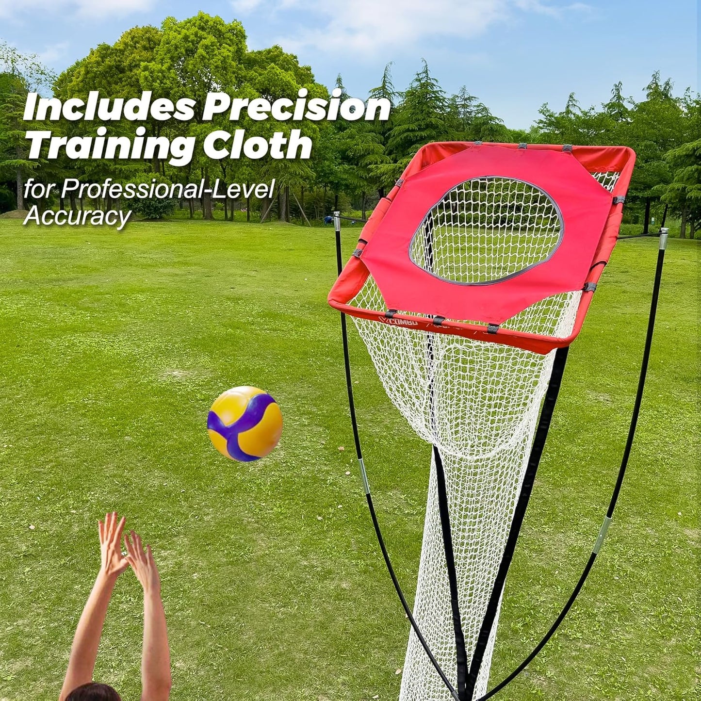 Volleyball Setter Trainer Net, Adjustable Height for Indoor and Outdoor Practice, Perfect for Serving, Spiking, and Setting Training Equipment