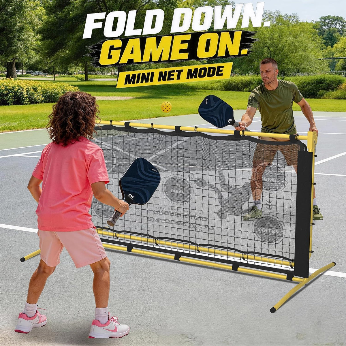 3-in-1 Pickleball Rebounder, Pickleball Trainer for Solo Practice 5.5x6 FT