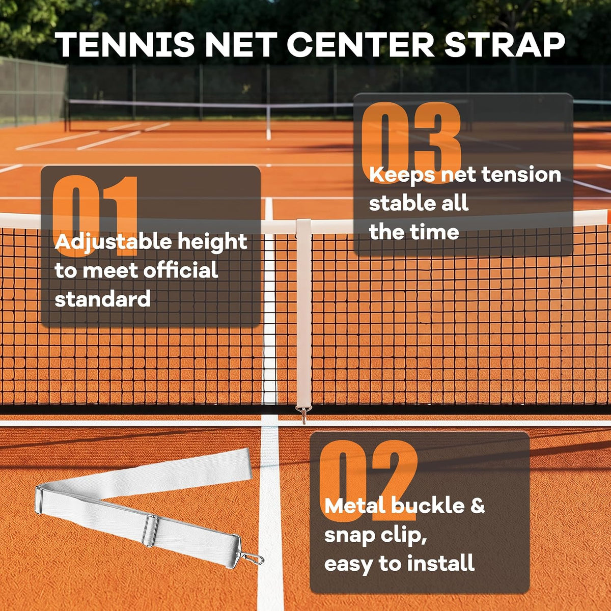 MR PE Standard Court Tennis Net