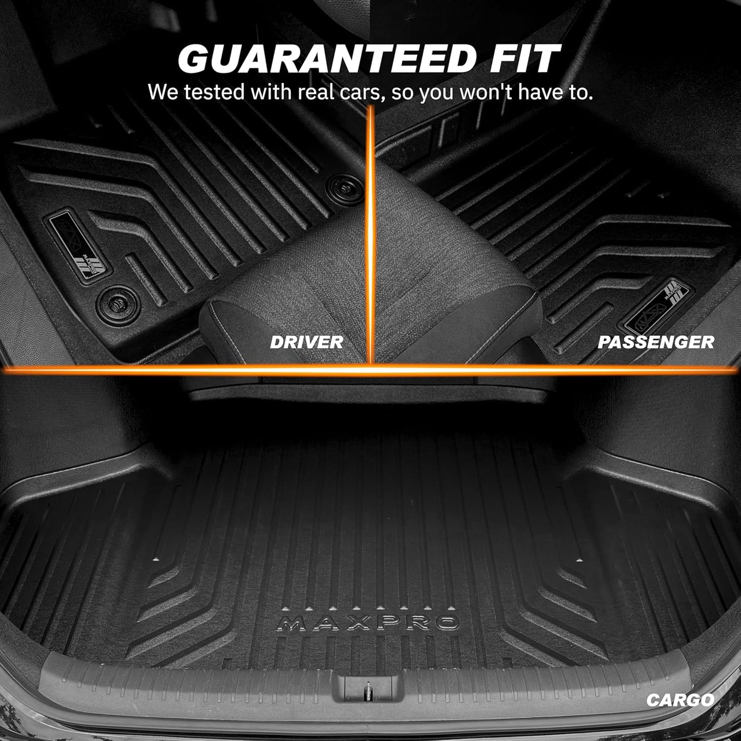 Premium MAXPRO Floor Mats for 2019-2023 BMW X1 1st&2nd Row Complete Set All Weather Mat Waterproof TPE Floor Liners Custom Fit Automotive Floor Mats BMW X1 Accessories Car Mats Full Set SUV Protection Floor Liner 1st and 2nd Row
