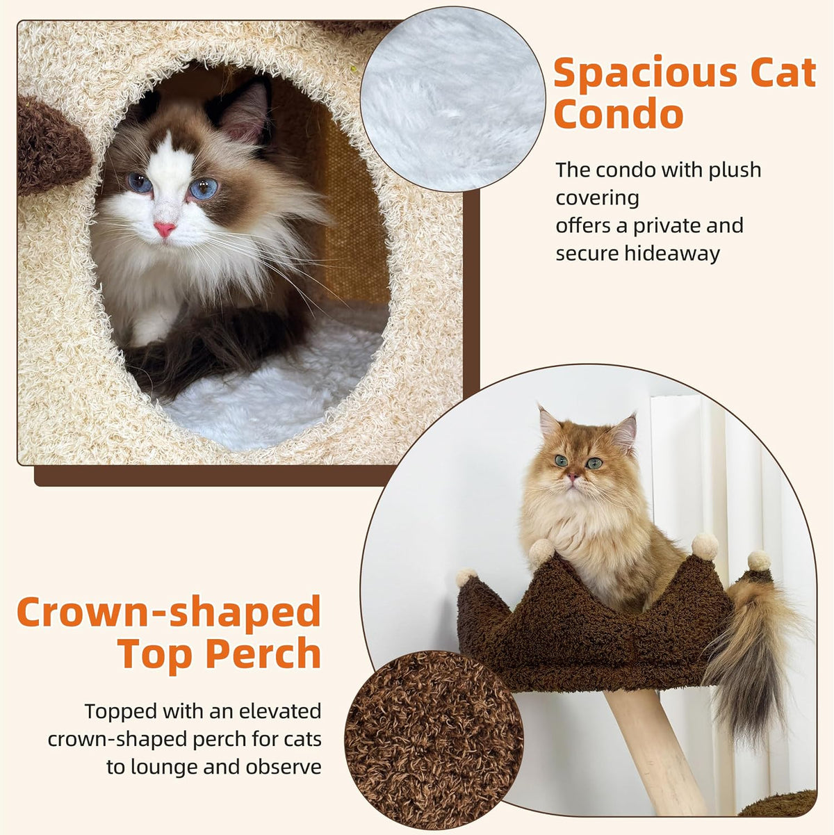 Tall Cat Tree Tower: 62.99 Inch Multi‑Level Condo for Indoor Cats