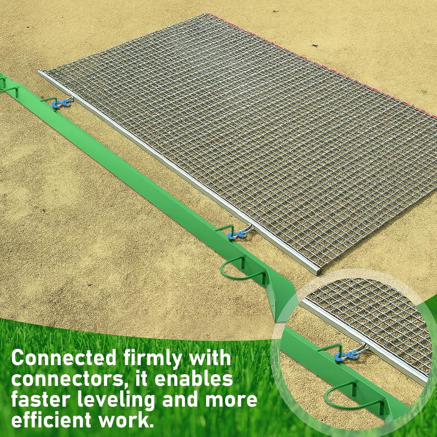 Baseball Field Cutting Bar 6 ft Heavy Duty Drag Mat Accessory Replacement for Field Leveling and Surface Maintenance Fits Most Drag Mats Gravel Driveway Baseball Infield Lawn & Soil Leveling