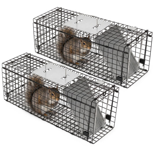 APXL Squirrel Trap Heavy Duty Folding 24" Live Trap Animal Trap Rabbit Trap