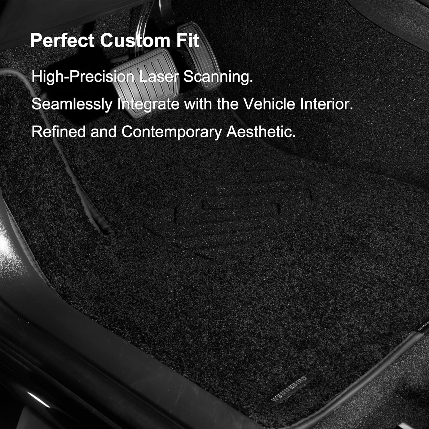 WENNEBIRD Superior Carpet Floor Mats for 2014-2018 BMW X5 (F15), 0.6-Inch Ultra-Thick, Noise-Reducing, All-Weather Waterproof Anti-Slip – 3-Pc Set 2014-2018 X5 3-Pc Set