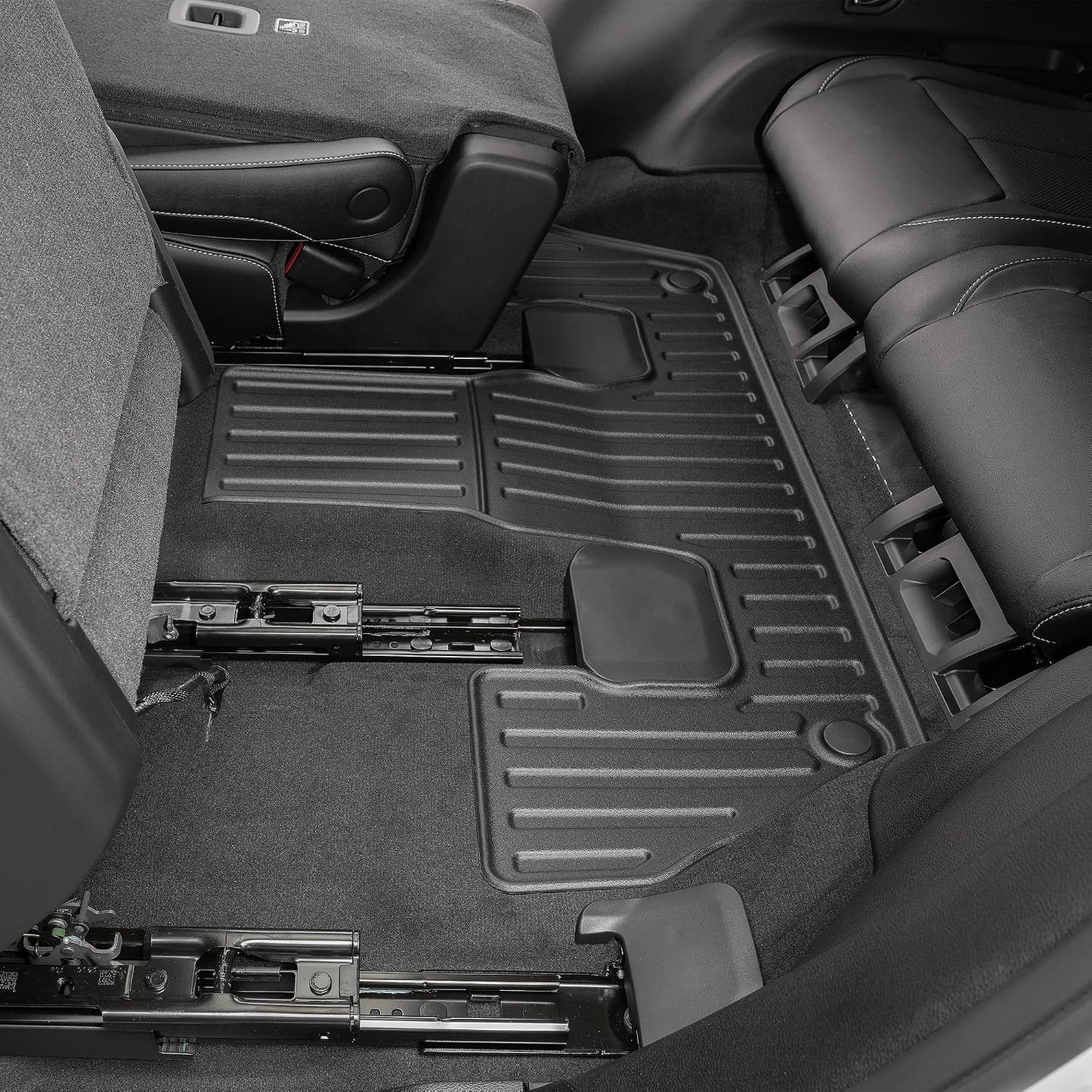 Smart Choice Car Floor Mats Custom fit for 2021-2026 Jeep Grand Cherokee L - Made in USA - Black - Full Set 1st, 2nd & 3rd Row