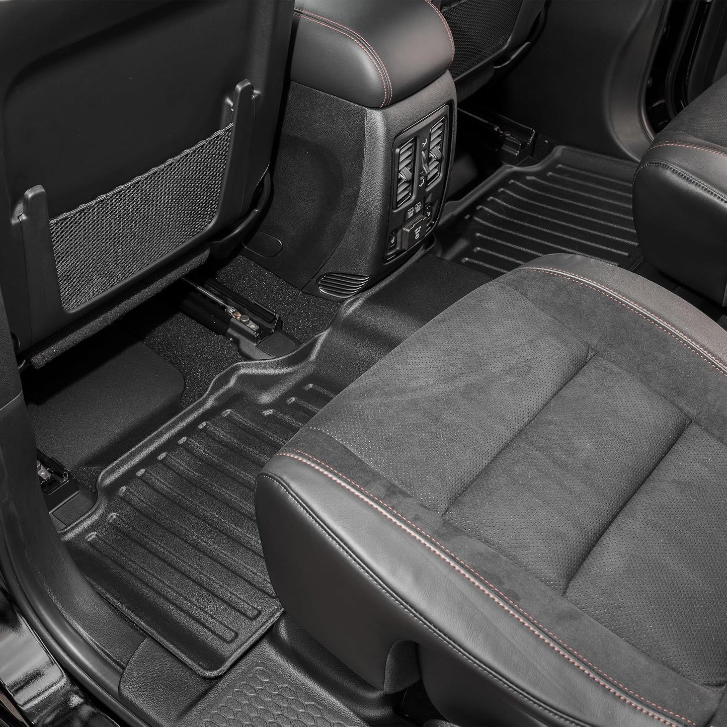 Car Floor Mats Custom fit for 2016-2026 Dodge Durango - Made in USA - Black - Full Set 1st, 2nd & 3rd Row