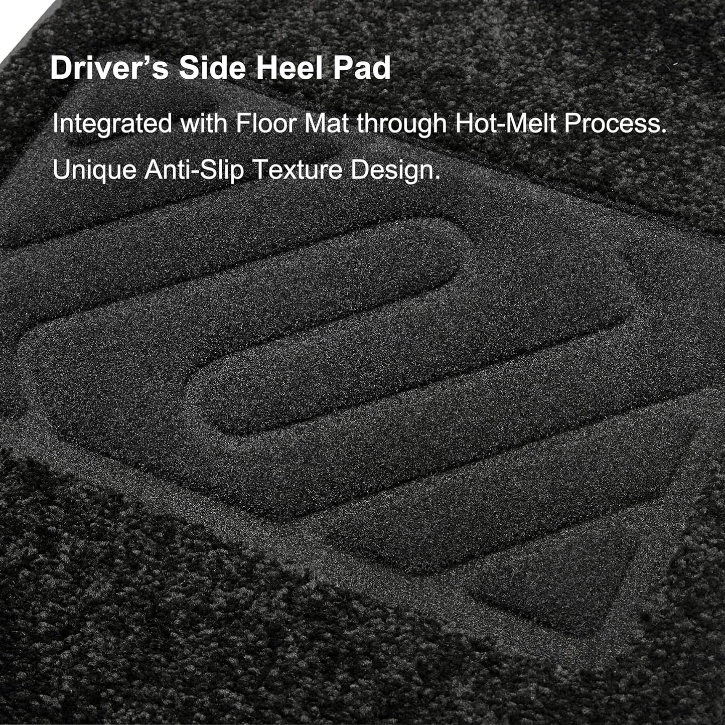 WENNEBIRD Carpet Floor Mats for Cadillac XTS 2013-2019, 3Pc | 0.6-Inch Ultra-Thick Plush Carpet, Noise-Reducing Comfort, Waterproof TPE Layer, Anti-Slip Backing
